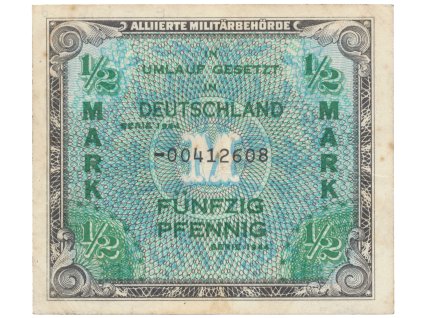 63913 63913 okupacni poukazky allierte 1 2 mark 1944 tisk usa nahradni 8 mistny cislovac hej am1b