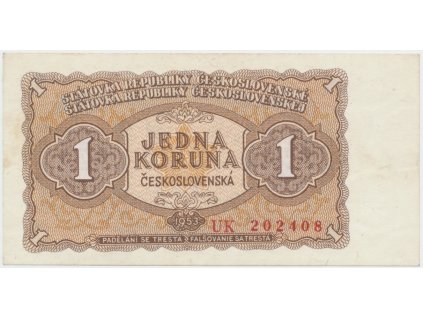 64138 ceskoslovensko 1 koruna 1953 tisk praha serie uk hej 89b2