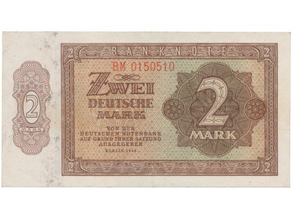 64393 nemecko ndr 2 dm 1948 tisk ndr 1951 7 mistny cislovac ros 341e