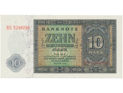 64396 nemecko ndr 10 dm 1948 tisk ndr 1952 7 mistny cislovac ros 343d