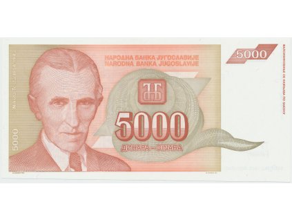 64957 jugoslavie 5000 dinara 1993 nedokoncena bez serie a cisla p 128