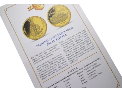50 yuanů - 2009 - Au 1,00 g - 999/1000 - Palác Potala