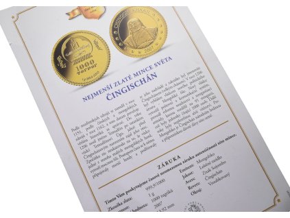 66166 1 1000 tugriku 2007 au 1 00 g 999 9 1000 cingischan