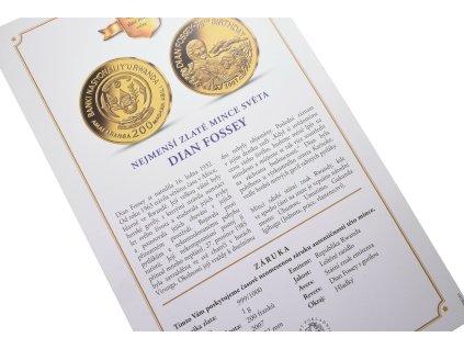 66178 1 66178 1 200 franku 2007 au 1 00 g 999 1000 dian fossey