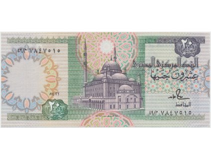 Egypt, 20 Pounds 1986~1987, podpis č. 18, P.52b