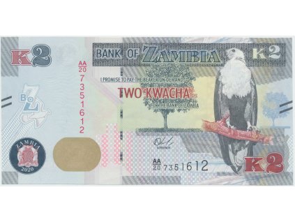 66292 66292 zambie 2 kwacha 2020 p 56c