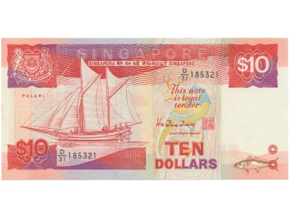 66454 66454 singapur 10 dollars 1988 p 20