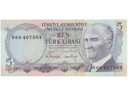66457 turecko 5 lira 1976 p 185