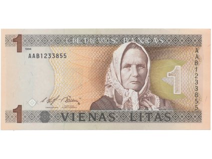66613 66613 litva 1 litas 1994 p 53a
