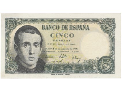 66634 spanelsko 5 pesetas 1951 p 140