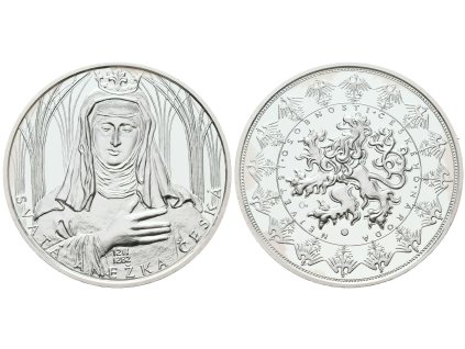 66814 stribrna investicni medaile svata anezka ceska ag 29 g 999 1000 certifikat