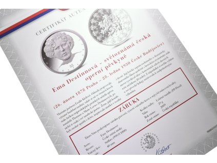 66817 1 stribrna investicni medaile ema destinnova ag 29 g 999 1000 certifikat
