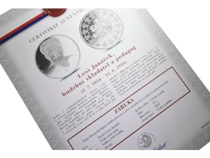 66832 1 stribrna investicni medaile leos janacek ag 29 g 999 1000 certifikat