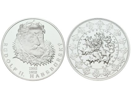 66841 stribrna investicni medaile rudolf ii habsbursky ag 29 g 999 1000 certifikat