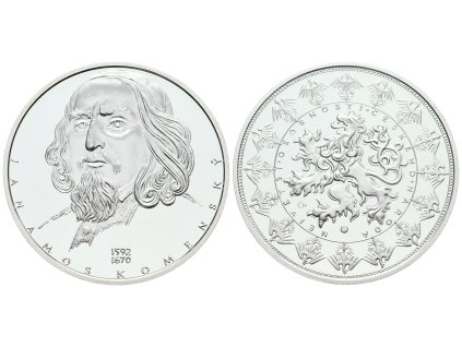 66850 stribrna investicni medaile jan amos komensky ag 29 g 999 1000 certifikat