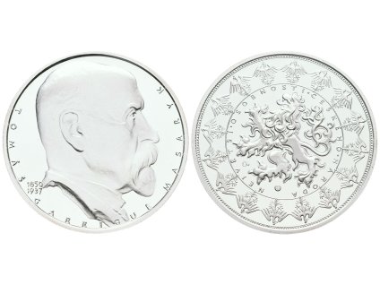 Stříbrná investiční medaile - Tomáš Garrigue Masaryk - Ag 29 g - 999/1000