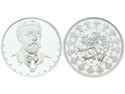 66859 stribrna investicni medaile bedrich smetana ag 29 g 999 1000 certifikat