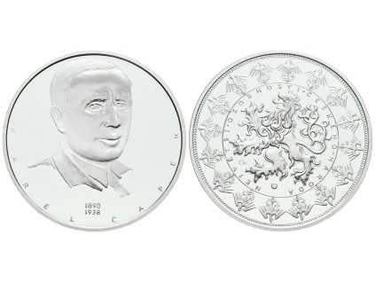 66862 stribrna investicni medaile phdr karel capek ag 29 g 999 1000 certifikat