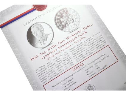 66865 1 stribrna investicni medaile otto wichterle ag 29 g 999 1000 certifikat