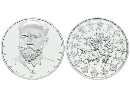 66871 stribrna investicni medaile antonin dvorak ag 29 g 999 1000 certifikat