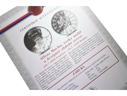 66874 1 stribrna investicni medaile alfons mucha ag 29 g 999 1000 certifikat