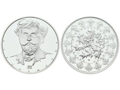 66874 stribrna investicni medaile alfons mucha ag 29 g 999 1000 certifikat