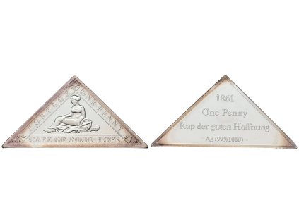 66985 66985 stribrna znamka cape of good hope one penny 1861 ag 6 g 999 1000