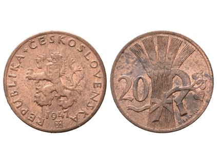 20 Haléř 1947, vzácný