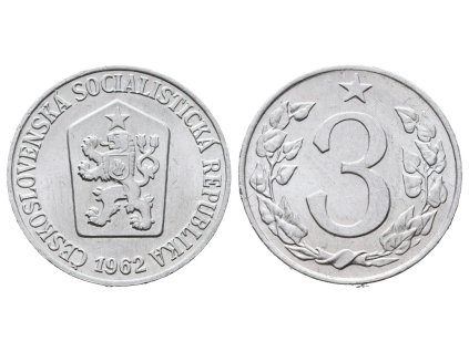 3 Haléř 1962, vzácný