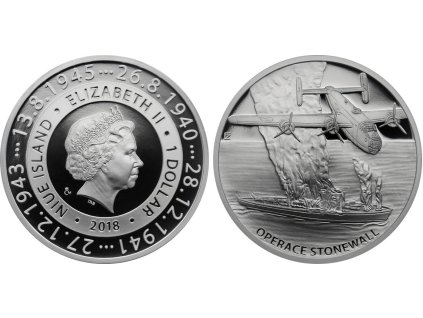 68053 1 005239 sada ctyr stribrnych minci ceskoslovensti letci raf vyznamne udalosti 2018 proof 06b