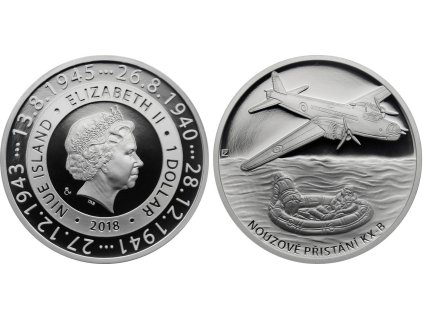 68053 2 005239 sada ctyr stribrnych minci ceskoslovensti letci raf vyznamne udalosti 2018 proof 06c