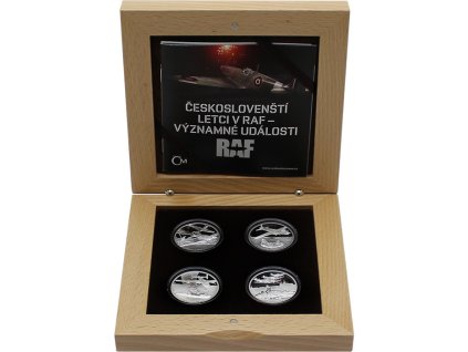 68053 5 005239 sada ctyr stribrnych minci ceskoslovensti letci raf vyznamne udalosti 2018 proof 01 det