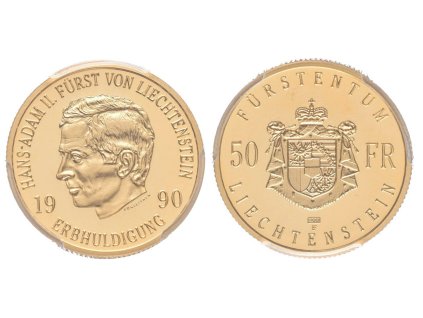 68539 liechtenstein 50 frank 1990