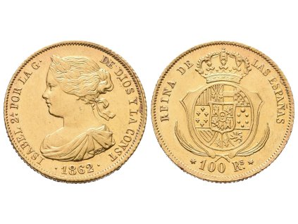 Španělsko, 100 Real 1862