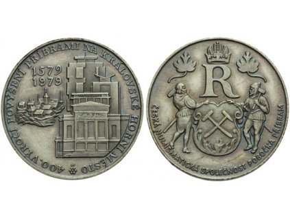 AE Medaile 1979 - 400. výročí povýšení Příbrami na královské horní město, postř. Br 3