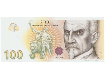 100 Koruna 2019 - Pamětní bankovka ke 100. výročí budování čs. měny - Karel Engliš (nepřijatý návrh)