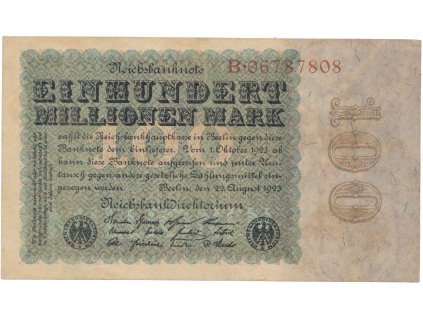 74896 74896 nemecko 100 millionen mark 1923 eichenlaub ro 106a