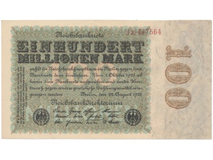 74923 74923 74923 nemecko 100 millionen mark 1923 eichenlaub ro 106c