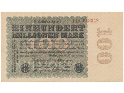 74935 74935 nemecko 100 millionen mark 1923 kreuzblutten ro 106e