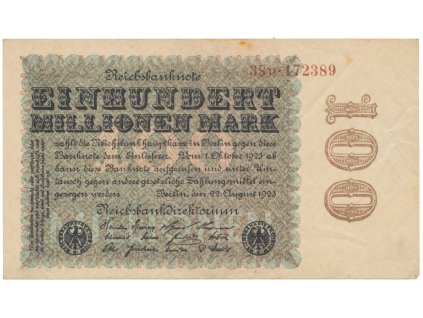 74992 74992 nemecko 100 millionen mark 1923 kreuzblutten ro 106j