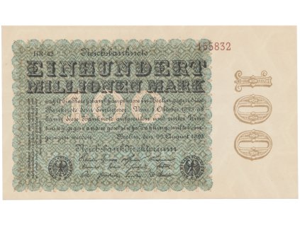 74995 74995 nemecko 100 millionen mark 1923 hakensterne ro 106l