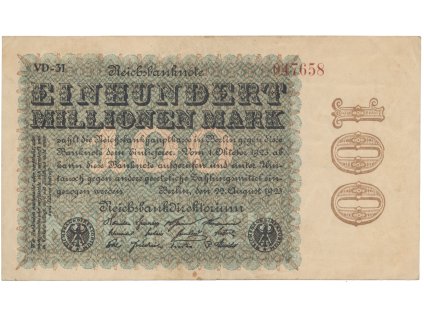 75007 75007 nemecko 100 millionen mark 1923 hakensterne ro 106l