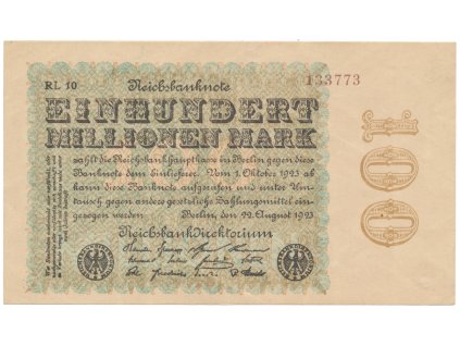 75031 75031 nemecko 100 millionen mark 1923 sterne ro 106u