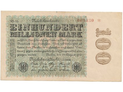 75037 75037 nemecko 100 millionen mark 1923 sterne ro 106u