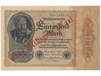 75163 75163 nemecko 1 milliarde mark 1923 ro 110b