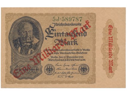 75196 75196 75196 nemecko 1 milliarde mark 1923 ro 110f