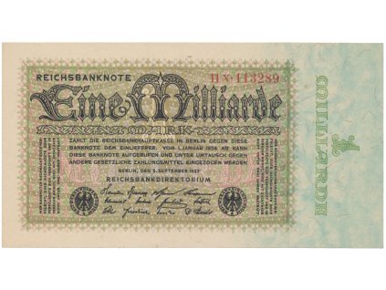 75229 75229 75229 nemecko 1 milliarde mark 1923 ro 111b