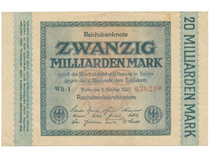 75292 75292 nemecko 20 milliarden mark 1923 ro 115b