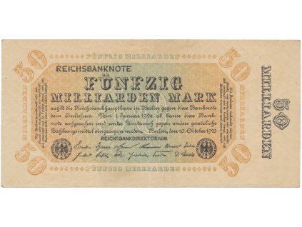 75307 75307 75307 nemecko 50 milliarden mark 1923 ro 116h