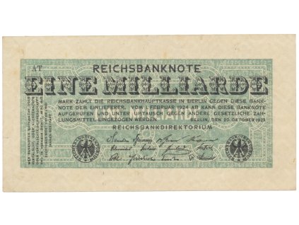 75472 75472 nemecko 1 milliarde mark 1923 ro 119a